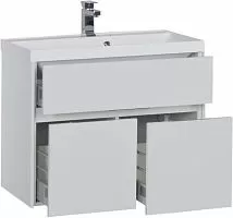 Aquanet 00212836 Латина Тумба с раковиной, 80х45 см, белая купить  в интернет-магазине Сквирел