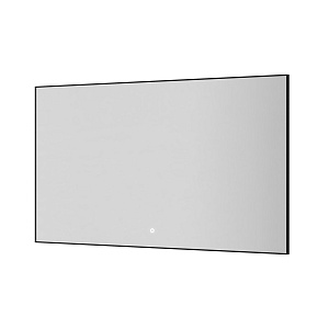 Зеркало с LED подсветкой сенсор антипар 70х120 см Boheme 543-120-B рама черная матовая