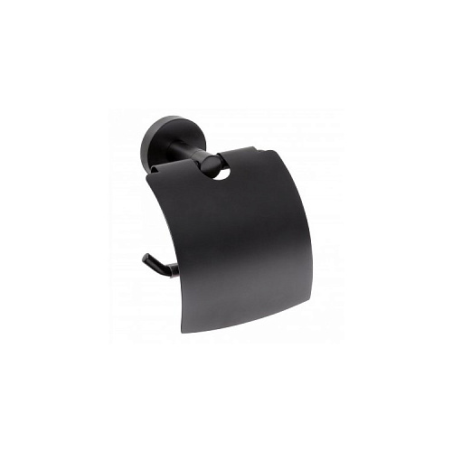 Bemeta 104112010 Dark Держатель для туалетной бумаги с крышкой 14 см, черный купить в интернет-магазине Сквирел