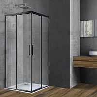 Vincea VSS-3SO900CLB Soft Душевой уголок 90х90 см, профиль черный/стекло прозрачное