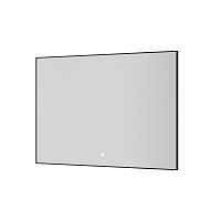 Зеркало с LED подсветкой сенсор антипар 70х100 см Boheme 543-100-B рама черная матовая купить  в интернет-магазине Сквирел