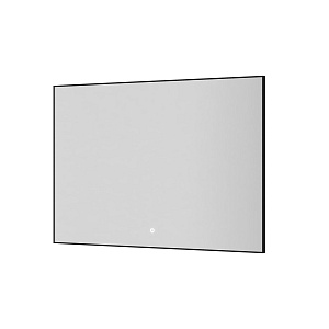 Зеркало с LED подсветкой сенсор антипар 70х100 см Boheme 543-100-B рама черная матовая
