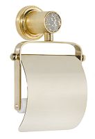 Boheme 10921-G-B Royal Crystal Gold Держатель для туалетной бумаги с крышкой, золото/черный