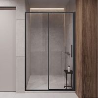 Vincea VDS-2SU120CLB Slim-U Душевая дверь 120х200 см, профиль черный матовый/стекло прозрачное