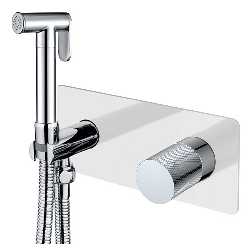 Boheme 127-WCR.2 Stick Touch Гигиенический душ со смесителем, белый/хром