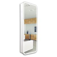 Azario LED-00002360 Понтианак Зеркальный шкаф подвесной, с подсветкой, 45х135 см, белый