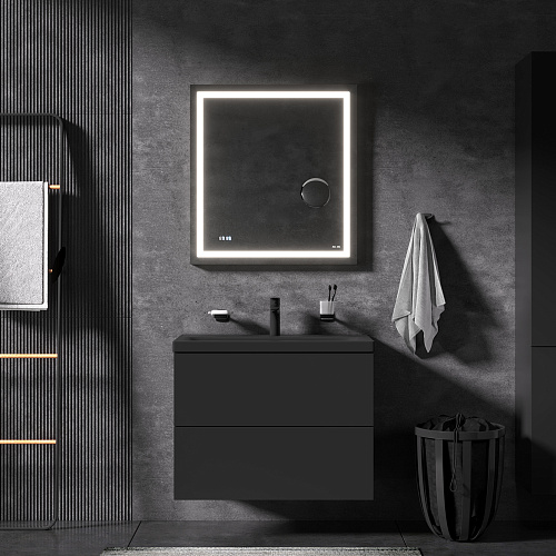 AM.PM BK90GN Gem, Комплект: мебель для ванной 75 см, со смесителем и аксессуарами, черный купить  в интернет-магазине Сквирел