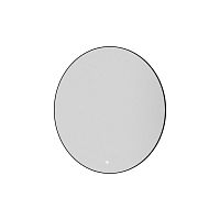 Зеркало круглое с LED подсветкой сенсор антипар 80х80 см Boheme 545-80-B рама черная матовая