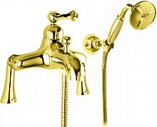 Cezares MARGOT-PBVM-03/24-M Смеситель на борт ванны, с ручным душем, золото 24 карат/ручки металл