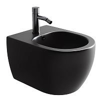 Ceramica Nova CN3002MB Play Биде подвесное, донный клапан, 37х49 см, черный матовый Ceramica Nova CN3002MB Play Биде подвесное, донный клапан, 37х49 см, черный матовый