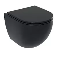 Sole PAN11SC2MB Pandora Унитаз подвесной с крышкой Soft-close, 37х48 см, черный