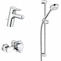 Kludi 376850565 Pure&Easy Комплект смесителей для ванны/душа 3in1, хром