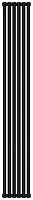 Сунержа 31-0332-1806 Эстет-00 Радиатор отопительный н/ж 1800х270 мм/ 6 секций, матовый черный