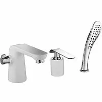 Lemark LM4947CW Melange Смеситель на борт ванны, белый