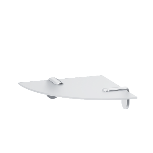 AM.PM A8434900 X-Joy, Угловая стеклянная полка 20 см, белый снято с производства