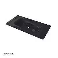 Caprigo OW15-2218-R810 Accord Раковина стеклянная без бортика, 90х46 см, графит