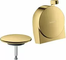 Hansgrohe 58117990 Exafill S Излив на ванну с набором для слива и перелива (внешняя часть), полированное золото