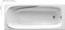 Ravak CP11000000 Ванна акриловая Vanda II, 160x70 см, белый