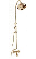 Cezares GOLF-CVD-02 Душевая колонна со смесителем для ванны, верхним и ручным душем бронза, ручки бронза