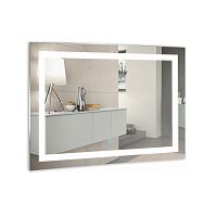 Azario ФР-00001225 Ливия Зеркало подвесное, с подсветкой, 100х80 см, белое