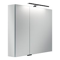 Sancos Z900 Hilton Зеркальный шкаф для ванной комнаты 90х74 см, с LED подсветкой, алюминий