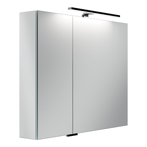 Sancos Z900 Hilton Зеркальный шкаф для ванной комнаты 90х74 см, с LED подсветкой, алюминий купить  в интернет-магазине Сквирел