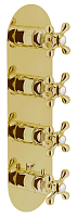 NOBILI GRC5104GDP GRAZIA термастатический смеситель на 4 потребителя (внешняя часть), золото