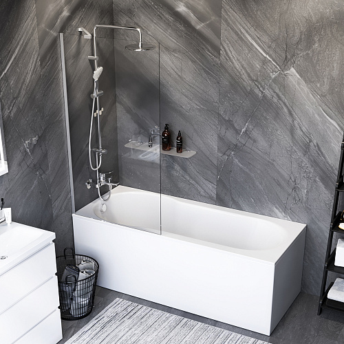 AM.PM WK88ED X-Joy Комплект для ванной комнаты 170х70 см (зона помывочной), белый снято с производства