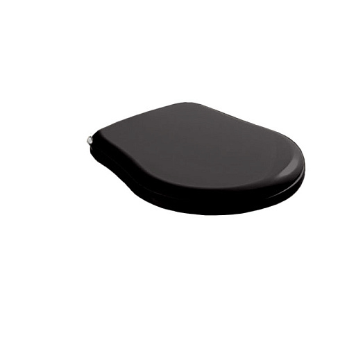 Kerasan 109004 nero/cr Retro Сиденье для унитаза, черный глянцевый/петли хром снято с производства