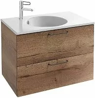 Jacob Delafon EB2523-R9-E52 Odeon Rive Gauche Тумба для раковины 90х50 см, ручки черный/дуб табак купить  в интернет-магазине Сквирел