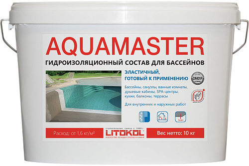 LITOKOL Эластичная гидроизоляция AQUAMASTER(10кг)