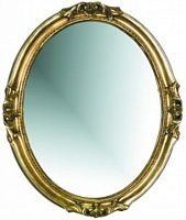 Зеркало овальное золото 85х65 (полиуретан) эмаль Armadi Art 511-G купить  в интернет-магазине Сквирел