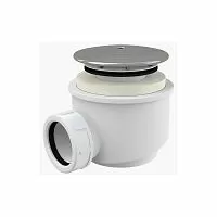 Alcaplast A47CR-60 Сифон для душевого поддона, диаметр 60, белый/хром