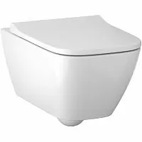 Geberit 500.683.01.1 SMYLE Унитаз подвесной 35х54 см Square, безободковый + сиденье микролифт, белый