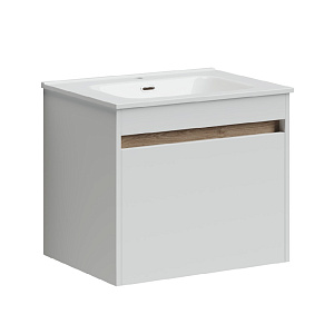 Sancos SM60W Smart Тумба под раковину 59х45 см, подвесная, белый глянец