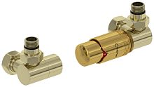 Сунержа 020-1422-0000 Терморегулятор автоматический 3D, правый, G 1/2" НР х G 3/4" НГ (набор), шампань