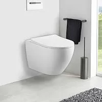 Vincea VT1-211 Esse Унитаз подвесной, безободковый, 36х50.5 см, ультратонкое сиденье Soft-close, белый