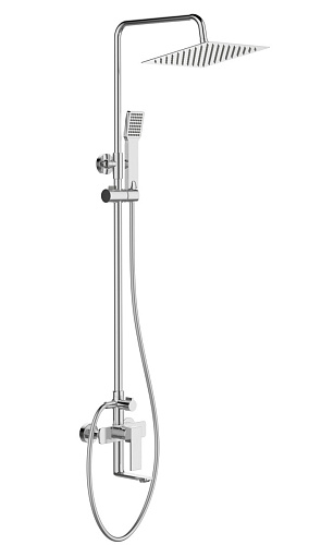 BelBagno ROMANO Душевая стойка со смесителем для ванны, верхним и ручным душем, хром ROMANO-VSCM-CRM