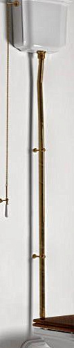 Kerasan 754793br Waldorf Сливная труба для высокого бачка (труба из 3 частей), бронза снято с производства
