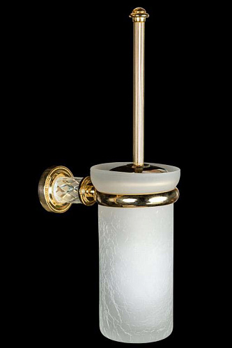 Boheme 10913-CRST-G Murano Crystal Gold Ершик для унитаза настенный, стекло, золото купить в интернет-магазине Сквирел