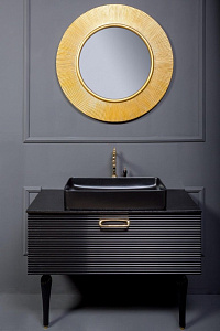 Тумба Armadi Art Linea 100 черная золото