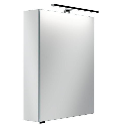 Sancos Z600 Hilton Зеркальный шкаф для ванной комнаты 60х74 см, с LED подсветкой, алюминий купить  в интернет-магазине Сквирел