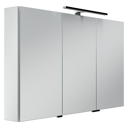 Sancos Z1200 Hilton Зеркальный шкаф для ванной комнаты 120х74 см, с LED подсветкой, алюминий купить  в интернет-магазине Сквирел