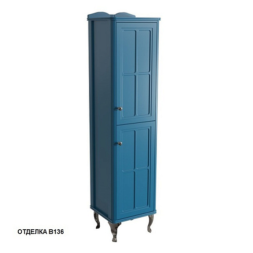 Caprigo 33450R-В136 Borgo Пенал напольный 40х164 см, правый, синий купить  в интернет-магазине Сквирел