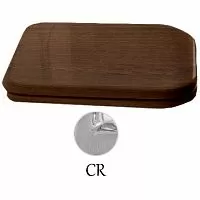 Kerasan 418840noce/cr Waldorf Сиденье для унитаза, микролифт, noce/петли хром