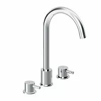 Damixa 360200000 Scandinavian Pure Смеситель для умывальника, монтаж в столешницу, трёхсекционный, хром
