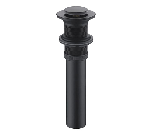 Bravat P6443BW-ENG Донный клапан с переливным отверстием, черный