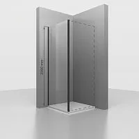 RGW 352253112-14 Z-050-3B Боковая панель 200 см для душевой двери, профиль черный