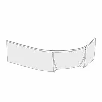 Ravak CZ45100000 Asymmetric R Передняя панель для ванны 150 см, с креплением, белый