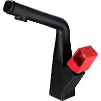 Lemark LM6008BR Soul Смеситель для кухни, черный/красный